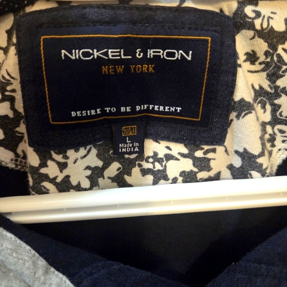 ⭐️Nickel And Iron Navy Blue Patterned Men's Shirt - Picture 3 of 3